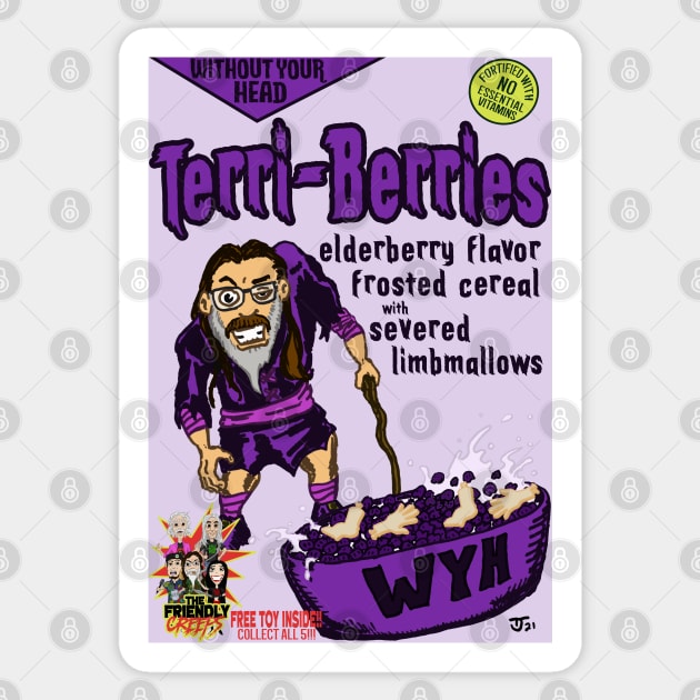 Terri-Berries Without Your Head Monster Cereal T-Shirt Sticker by WithoutYourHead